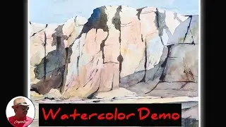 Desert mountain landscape painting | Watercolor painting tutorial