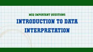 Introduction To Data Interpretation MCQ Questions