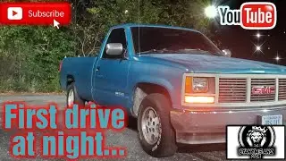 Late night therapy cruise in the OBS Project 🌃 #obstrucks #obsnation #gmctruck #tintedwindshield