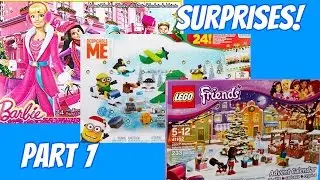 A Surprise Every Day! Minions, Barbie, Lego Friends Holiday Advent Calendar Playsets Part 1