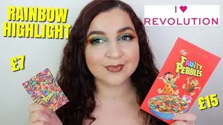 I HEART REVOLUTION X FRUITY PEBBLES COLLECTION REVIEW, SWATCHES AND TUTORIAL | LIZZIE DEMETRIOU