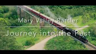 Mary Valley Rattler Train Trip Cinematic Aerial Drone Footage