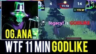 WTF 11 MIN GODLIKE Crazy Rubick Carry Machine Gun by OG.Ana 9k MMR PRO Gameplay Dota 2