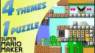 4 Themes 1 Puzzle | Unique Mario Maker Puzzle Levels