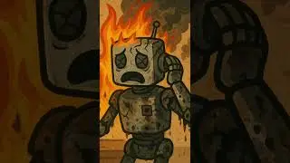 The robot was too hot and burned. #ai #robot#Lost fire