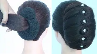 new latest french bun hairstyle || easy hairstyles || bun hairstyles || updo hairstyle || hairstyle