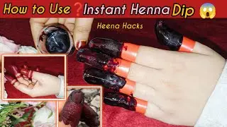 How to use Instant henna dip box / instant red mehndi finger tip / Mehndi art trick bridal  मेहंदी 👰