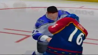 NHL 2004 Fight - Jeff Cowan vs Brad Chartrand (PS2) Los Angeles Kings vs Atlanta Thrashers