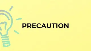 What is the meaning of the word PRECAUTION?