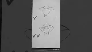 Girls Round Hat Drawing | Very Easy 😱😱😱| #shorts #art #hat #drawing