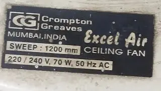 2000's Crompton Greaves Excel Air Ceiling fan