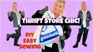 DIY Edgy Layered Outfit From The Thrift Store / Easy Sewing