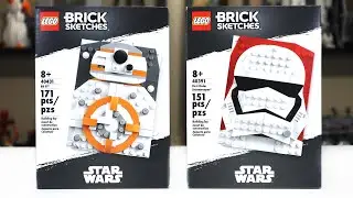 LEGO Star Wars Summer 2020 Brick Sketches BB-8 & First Order Stormtrooper Review!
