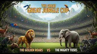 Football Match Lions VS Elephants Jungle Cup