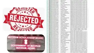 Mizoram Scholarship Rejected list 2024-2025