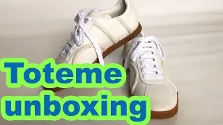 Unboxing the Toteme sneakers.Decent packaging. Cool sneakers with suede inserts #unboxing #sneakers