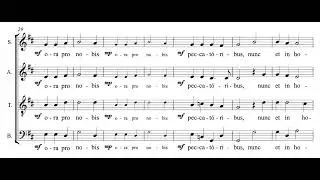 Ave Maria T. L. Victoria 1 Person Choir with a Music Sheet