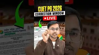 CUET PG 2026 Correction Window LIVE | Edit Form Now #cuetpg2026 #cuetpg