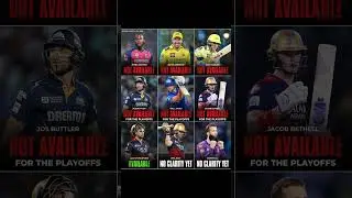 IPL 2025 NOT AVAILABLE PLAYER #ipl #kkr #csk #rcb #gt #mumbaiindians #rr #shortscricket #viratkohli