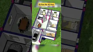 32 Feet By 42 Feet House Plan #homeplan #buildingmap #naksha #shortfeed #nakshaghar