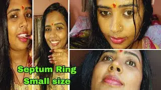 Small size Gold Septum Ring, Septum ring change,  Gold Nose Ring