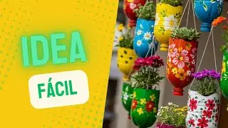 MACETA COLGANTE HECHA CON  BOTELLAS PL&Aacute;STICAS/ F&Aacute;CIL y R&Aacute;PIDO DE HACER✅️#diy 