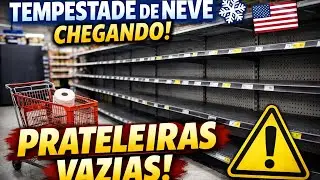 Tempestade de neve chegando ❄️ | Americanos estocando comida no supermercado 🇺🇸