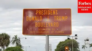 JUST IN: President Donald J. Trump Boulevard Sign Unveiled In Mar-A-Lago, Florida