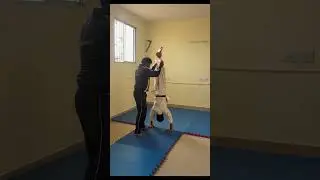 Karate class training in dojo
