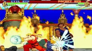 mugen multiplayer fighting with evil ryu and evil ken