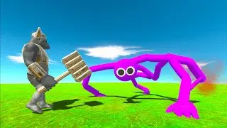 PURPLE VS ANGRY PRIMATES - Animal Revolt Battle Simulator