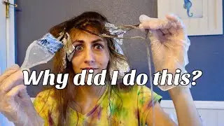 DIY Bleaching Brown Hair To Blonde Hair With Foils | Highlights at home