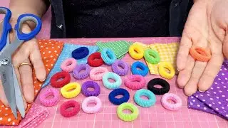Faço em casa com xuxinha para cabelo ! Vendo centenas em um dia ! idéia simples com retalhos 