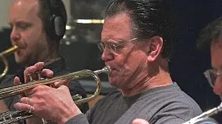 Roger Ingram in the studio with the New Standard Jazz Orchestra