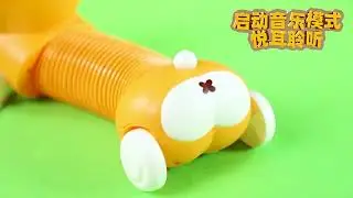 KB030221 Music spring dog crawling pull line ABS toddler baby toys 1-3 years