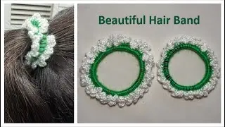 How to make a easy and beautiful HAIR RUBBER BAND for Beginners