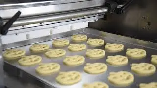 Polin Multidrop Depositor - Pumpkin shaped wirecut shortbread