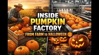 Inside the Modern Pumpkin Processing Plant | From Farm to Halloween Pumpkins (Full Factory Process)