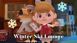 북유럽 겨울밤&새벽 스키라운지 인테리어 2가지 | 모동숲 힐링영상🪵⛷️