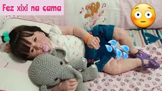 bebê reborn Nina fez xixi na cama