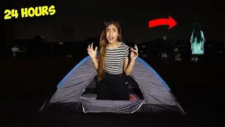 Living on Haunted Terrace for 24 HOURS Challenge😨 *gone wrong* | Samreen Ali