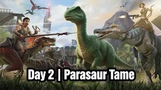 ARK Ultimate Mobile Edition Day 2 | Parasaur Taming Step-by-Step 🦕 | The Island Journey Hindi