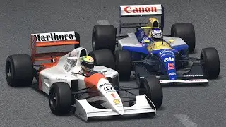 Ayrton Senna vs Nigel Mansell | McLaren-Honda MP4/7A vs Williams-Renault FW14B | F1 1992 in Monaco