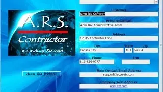 ARS Contractor by Accu-Rix Software; 2014 Full Training Video