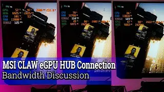 MSI Claw eGPU Hub Bandwidth Test Discussion UT3G Satechi TB4 Hub PRO #egpu #bandwidth