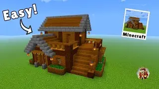 ⛏️How to Build a Spruce House Tutorial in Minecraft [Easy Build 🏡]