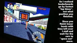Ridge Racer Arcade 1Up tactic for faster leaderboard times. (Ridge Racer, Ridge Racer 2, Rave Racer)