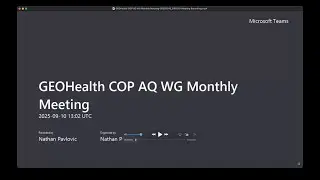 GEO Health Community of Practice Air Quality Working Group - September 2025 Meeting