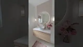 Chic & Elegant: Pink and Gold Bathroom with LED Mirror 🌸✨ #inyouths