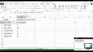 Excel: Find the Position of the First Letter in a Text String